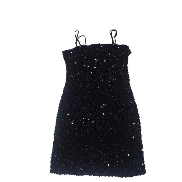 Forever 21 Dresses & Skirts - Forever 21 Sequin Mini Dress Womens Small Party Glam Bodycon Black Night Out